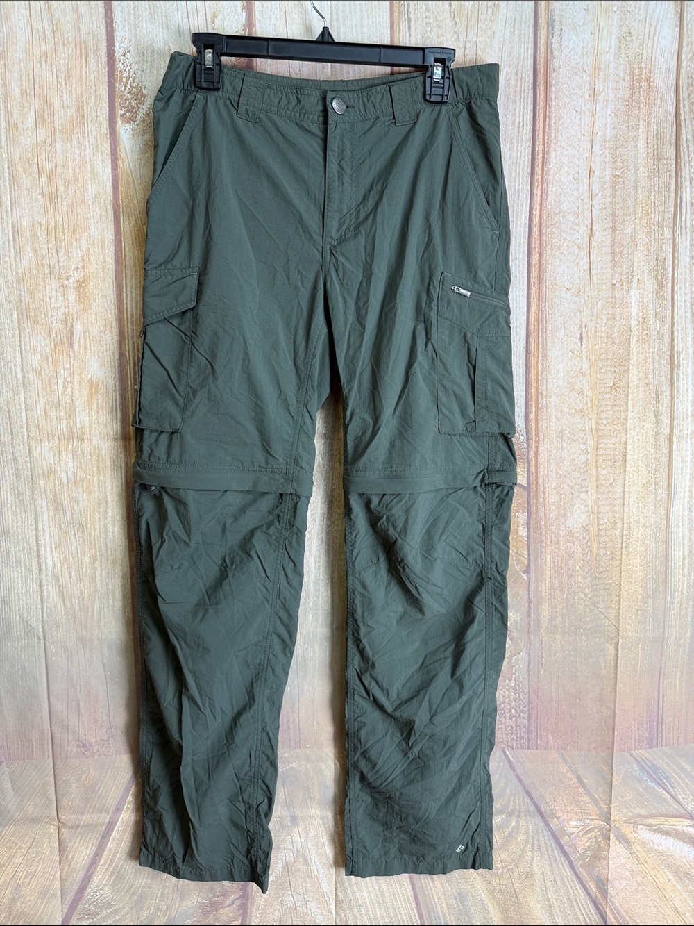 Men's Columbia Omni-Shade  Convertible Cargo Pants - Olive Green Size 30Wx31”L